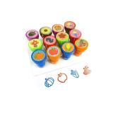 TINYMILLS 12 Pcs Fall Harvest Thanksgiving Stamp Kit for Kids - Thanksgiving Pumpkin Autumn Self Inking Stamps Gift Party Favors