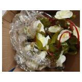 Cream Rose Garland, Fake Rose Hanging Flowers, Artificial Flower Vine, Hanging Floral Vine Garland for Wedding, Birthday Party, Wall Arch, Halloween, Christmas Garden Backdrop Decor 8 pcs 63 ft