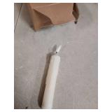 Mxqdhx 12 Flameless Taper Candles LED Taper Candles Flickering Bulk Ivory LED Candlestick for Halloween Christmas Wedding Church Easter Party Decor Table Centerpiece, Warm Yellow 6.1 in, No Batteries