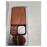 Asuwish Phone Case for iPhone 15 Pro Max Wallet Magnetic Detachable Cover Screen Protector Compatible with MagSafe Crossbody Lanyard Strap RFID Blocking Flip i Phone15 ProMax 15ProMax Women Men Brown