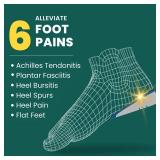 Heel Cups for Heel Pain - Welnove Shoe Inserts Gel Heel Cushion Cup for Achilles Tendonitis, Plantar Fasciitis, Heel Spur, 1" Heel Lift Support for Women 9-11.5 & Men 7-9.5, Black (1 Pair)