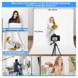 HEMMOTOP Photo Backdrop Curtains, 5x6.56 ft White Backdrop for Photoshoot, White Photography Seamless Backdrops Background for Easter, Birthday Party, Halloween, Photo, Projector Screen