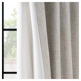 HPD Half Price Drapes - Faux Linen Curtains for Living Room (1 Panel) - 50W X 96L - Textured Room Darkening Curtains for Bedroom 96 Inches Long - Drapes for Home Decor, Oatmeal Set Of 2 Panels