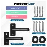 EVERYMATE Weight Plate Rack, Wall Mount Weight Plate Holder for Bumper Plates, Max Weight Capacity 330 lb, Home Gym Organizer