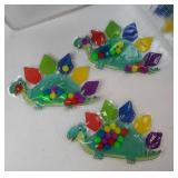 3PC Dinosaur Color Sorting Sensory Toys, Montessori Travel Toys for Toddler Fine Motor Skill Learning Activities Quiet Calm Down Fidgets for Classroom Easter Basket Stuffers for 3 4 5 Year Old Kid - R