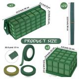 3 Packs Floral Foam Cage Rectangle and Square Flower Holder with Floral Foam Blocks Flower Cage Holders Flower Arrangements Supplies Cage for Fresh Flowers, Wedding Home Garden Decorations - Retail: $