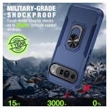 Google Pixel 9 Pro Case [15 FT Military Grade Drop Protection] with Screen Protector & Lens Protector Heavy-Duty Shockproof Kickstand Case for Pixel 9 Pro (Blue) - Retail: $20