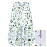 Newborn Sleep Sack Baby Swaddle, Swaddle me 3-6 Month,3-Way Adjustable Wearable Blanket,100% Rayon Cotton Swaddling Sleeping Bagï¼TOG 0.5 (Leaf, 3-6 Months) - Retail: $16