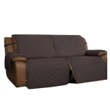 Easy-Going Oversized Loveseat Recliner Cover, Reversible Couch Cover for Double Recliner, Split Sofa Cover for Each Seat with Elastic Straps for Dogs, Pets(Oversized 2 Seater, Chocolate/Beige) - Retai
