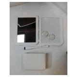 U Brands White Locker Accessory Kit, with Magnets, Mirror, Whiteboard, Marker, Cup. MIRROR HAS SCRATCHES IN THE LOWER LEFT CORNER. - Retail: $3