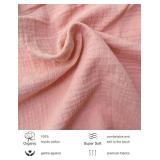 28 x 52" Fitted Crib Sheet for Girl, Pink Muslin Baby Crib Sheets for Standard Crib Mattress, Soft and Breathable Neutral Cotton Crib Sheets. - Retail: $18"
