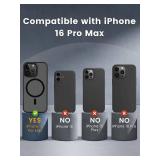 iPhone 16 Pro Max Case, Compatible with MagSafe, Magnetic Case for iPhone 16 Pro Max, TPU Slim Thin, Shockproof Full Protective, Anti-Scratch, Anti-Oil, Anti-Fingerprint (Clear)
