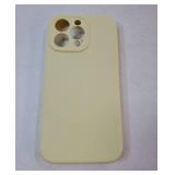 iPhone 15 Pro Max Case, Premium Silicone with [Soft Anti-Scratch Microfiber Lining] Shockproof Protective Phone Case for Men Women Girls 6.7, Creamy Yellow - Retail: $10"