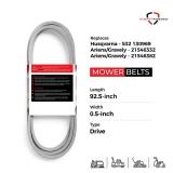 532130969 592855201 130969 Craftsman Drive Belt Replacement, 92.5, Heavy-Duty, Durable, Aramid Cord, Replacement Belt for AYP Husqvarna YTH24V48 YT3000 YTH2348 532 13 09-69, 21546332, 21546382 - Retai