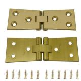 2Pcs Heavy Brass Butler Tray Hinge 180 Degree for Butler Folding Tables Furniture Table with Screws - Retail: $14