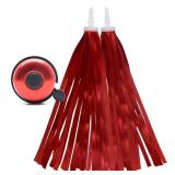 Red Bike Bell Red Bike Streamers Ribbon Bicycle Tassels for Bike Handlebar Decorations - Retail: $10