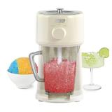 Dash Deluxe Shaved Ice & Slushy Maker - Easy-to-Use Slushy & Snow Cone Maker - Includes Serving Pitcher & Recipe Guide for Homemade Treats - Cream - Retail: $35