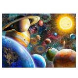 Jigsaw Puzzles 1000 Pieces for Adults, Families (Space Traveler, Solar System) Pieces Fit Together Perfectly - Retail: $12