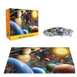 Jigsaw Puzzles 1000 Pieces for Adults, Families (Space Traveler, Solar System) Pieces Fit Together Perfectly - Retail: $12