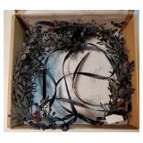 Gothic Black Flower Crown - Woodland Fairy Headpiece Dark Forest Circlet Elf Leaf Tiara for Women Witch Goth Wedding Renaissance Halloween Renfaire Cosplay - Retail: $19