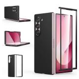 Slim Fit Case for Samsung Galaxy Z Fold 6, with Front Built-in Screen Protector, Ultra Thin Matte PC Protective Cover for Samsung Galaxy Z Fold6 5G 2024 (Black) - Retail: $15
