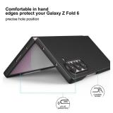 Slim Fit Case for Samsung Galaxy Z Fold 6, with Front Built-in Screen Protector, Ultra Thin Matte PC Protective Cover for Samsung Galaxy Z Fold6 5G 2024 (Black) - Retail: $15
