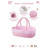 Baby Doll Bassinet for 17-22 Inch Babydolls, Newborn Babies Dolls Girl (No Doll)
