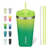 18oz Tumbler With lid And Straw Stainless Steel Travel Coffee Mug Insulated Tumblers Cups, Bamboo Grove - Retail: $14