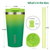 18oz Tumbler With lid And Straw Stainless Steel Travel Coffee Mug Insulated Tumblers Cups, Bamboo Grove - Retail: $14