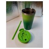 18oz Tumbler With lid And Straw Stainless Steel Travel Coffee Mug Insulated Tumblers Cups, Bamboo Grove - Retail: $14