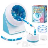 Clay Bead Spinner, Electric Bead Spinner for Jewelry Making, Friendship Bracelets Maker with Needle and Elastic String, Blue (Beads Not Included) - Retail: $20