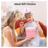 Clay Bead Spinner, Electric Bead Spinner for Jewelry Making, Friendship Bracelets Maker with Needle and Elastic String, Blue (Beads Not Included) - Retail: $20