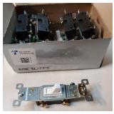 Toggle Light Switch, Single Pole, 15A 120-277V, Grounding Screw, Residential Grade, UL Listed, 88115-W-10PCS, White (10 Pack), 10 Count - Retail: $16