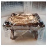 Baby Jesus Manger Ornament Wooden Manger with Natural Hay Jesus Nativity Scene Decoration Religious Christmas Decoration Mini Manger for Indoor Nativity Scene - Retail: $15