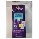 Poise Ultra Thin Incontinence Pads with Wings, 8 Drop Unscented, Long Length - Retail: $19