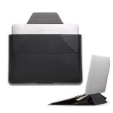 Laptop Carry Sleeve, 2-in-1 Laptop Bag & Stand for 14 MacBook Air/Pro & Dell/HP/Lenovo/Asus, Stylish Slim Computer Sleeve Bag with Expandable Storage for Computer Accessories, Night Black - Retail: $5