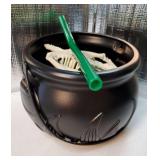 Floating Potion Cauldron - Cauldron Halloween Decor with Magic Floating Potion Bottles and Diffuser - Black Plastic Witches Bowl Hocus Pocus Party Decoration for Vintage Home Decor - Retail: $19