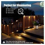 Solar Deck Lights Outdoor 16 Pack, Solar Step Lights Waterproof Led Solar lights for Outdoor Stairs, Step , Fence, Yard, Patio, and Pathway(Warm White) - Retail: $25