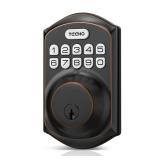 Keyless Entry Door Lock with Keypad - Smart Deadbolt Lock for Front Door with 2 Keys - Auto Lock - Easy Installation - Oil-Rubbed Bronze - Retail: $33