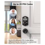 Keyless Entry Door Lock with Keypad - Smart Deadbolt Lock for Front Door with 2 Keys - Auto Lock - Easy Installation - Oil-Rubbed Bronze - Retail: $33