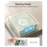 Acrylic Napkin Holder for Table, Clear Guest Towel Holder, Beverage Buffet Paper Napkin Caddy for Bar, Party, Dinner, Kitchen & Dining Room, Bathroom, Perfect for 5.5 x 5.5 inches Napkins - Retail: $1