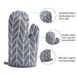 Win Change Oven Mitts and Potholders BBQ Gloves-Oven Mitts and Pot Holders Sets with Recycled Cotton Infill Silicone Non-Slip Cooking Gloves for Cooking Baking Grilling (4-Piece Set, Grey) - Retail: $