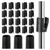 48 Pcs Wire Shelf Clips for 3/4 Inch Posts, 24 Pair Plastic Shelf Locking Clips, Shelving Sleeves Replacements for Wire Shelving System - Retail: $8