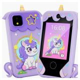 Kids Phone for Girl Toys, Christmas Birthday Gifts for Age 3-10 Year Old Girls Boys Toys, Kids Toddler Smart Phone, Detective Educational Learning Toys with 2.8 Touchscreen, Music Video Game (Purple) 