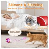 Interactive Cat Toys for Indoor Cats,3 Modes Electric Moving Cat Ball with Feather Tail,800MAH Large Capacity & Low Noise, Automatic Kitten Toys for Bored Indoor Adult Cats - Retail: $15