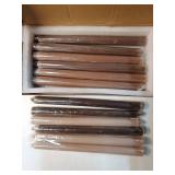 Candlesticks Brown Taper Candles 10.5 inch Dripless Tapered Candles Ideal as Dinner Candles Smokeless and Unscented Long Burning, Set of 12 - Retail: $25
