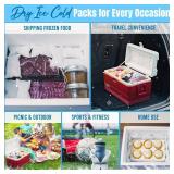 Shipping Ice Packs Small Cold Packs for Food Shipping, Long Lasting Dry Ice Packs for Coolers, Reusable Ice Sheets for Coolers Freezer Packs, 96 Cells - Retail: $9
