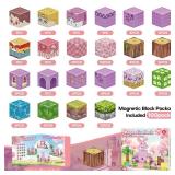 Magnetic Blocks, Magnetic Building Blocks 100pcs, STEM Sensory Toys with Princess Castle Build Creative Magnet Tiles for Toddlers Ages 3+, Boys & Girls Christmas Birthday Party Kids Gifts - Retail: $2