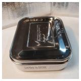 LunchBots Medium Trio II Snack Container - Divided Stainless Steel Food Container - 3 Sections for Snacks On the Go, Dishwasher Safe - Stainless Steel