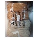 Assorted Chunky Yarn for Crocheting - 8 Pack, Fluffy Jumbo Chenille, Soft Plush - Giant Thick Fuzzy Yarn for Hand or Arm Knitting - Khaki Multi (31.7 yds, 8 oz Each Skein) - Retail: $40